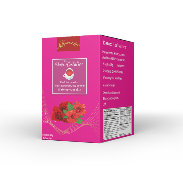 Lifeworth instant beauty detox hibiscus tea private label
