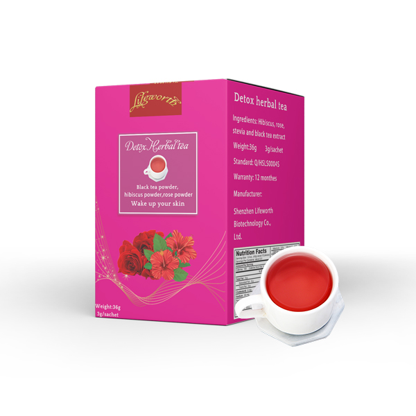 Lifeworth instant beauty detox hibiscus tea private label