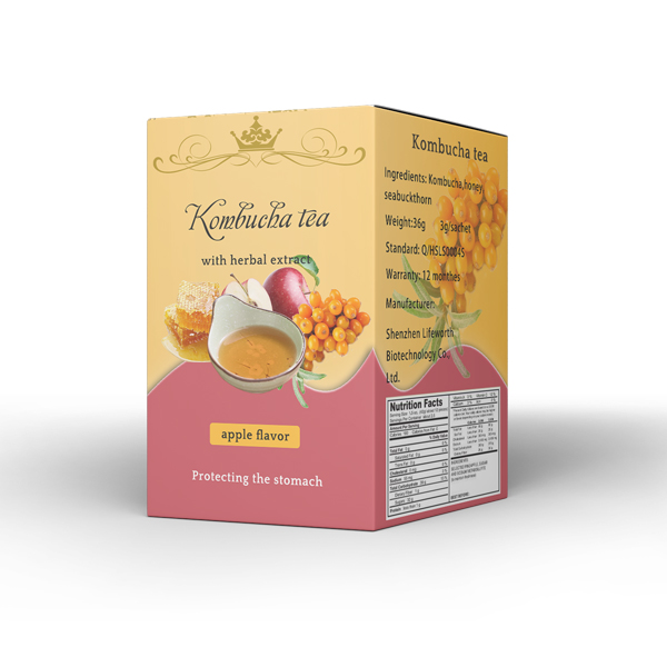 Lifeworth organic fermented kombucha bacteria tea drink with seabuckthorn for st
