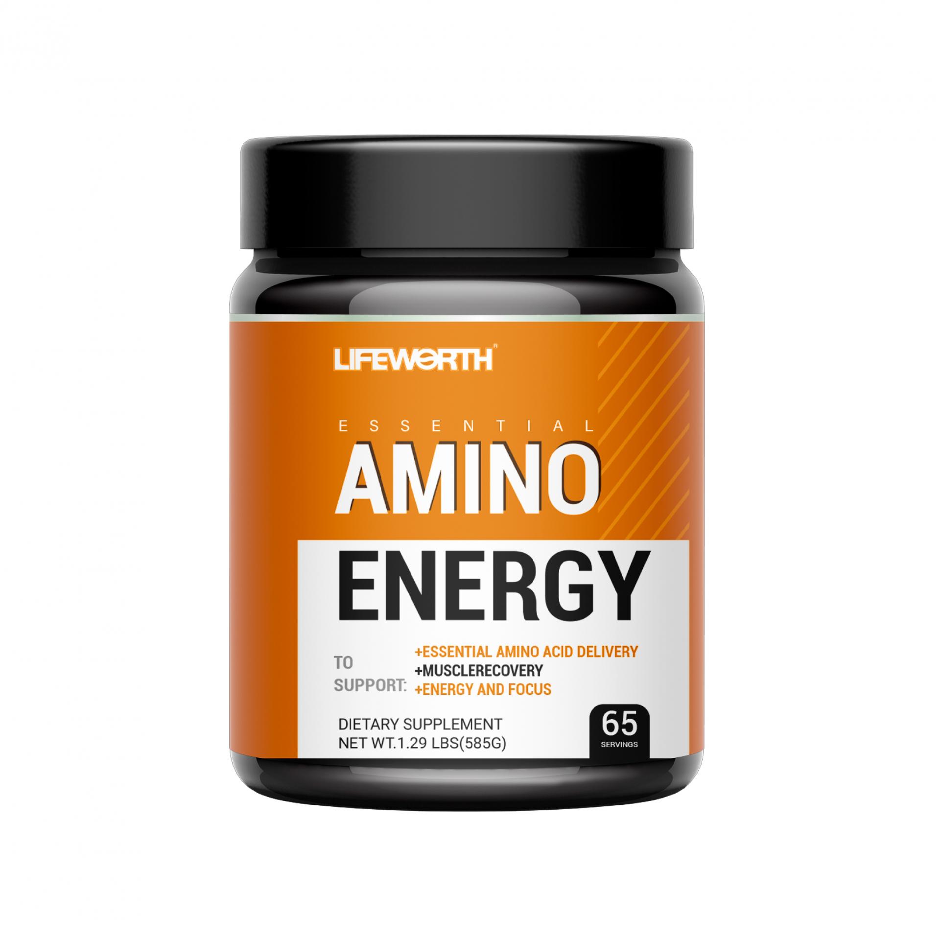 Amino Energy Pre Workout Powder, Energy Drink with Amino Acids, BCAA, L-Glutamine and L-Leucine, Food Supplement 