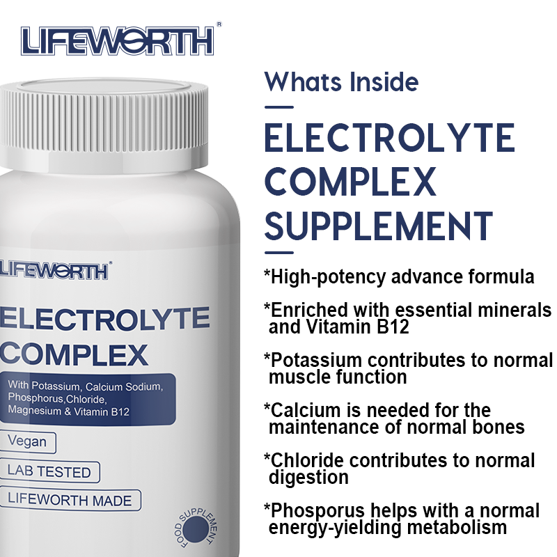 Electrolytes Complex - 120 High Strength Electrolyte Tablets - Enriched with Essential Minerals