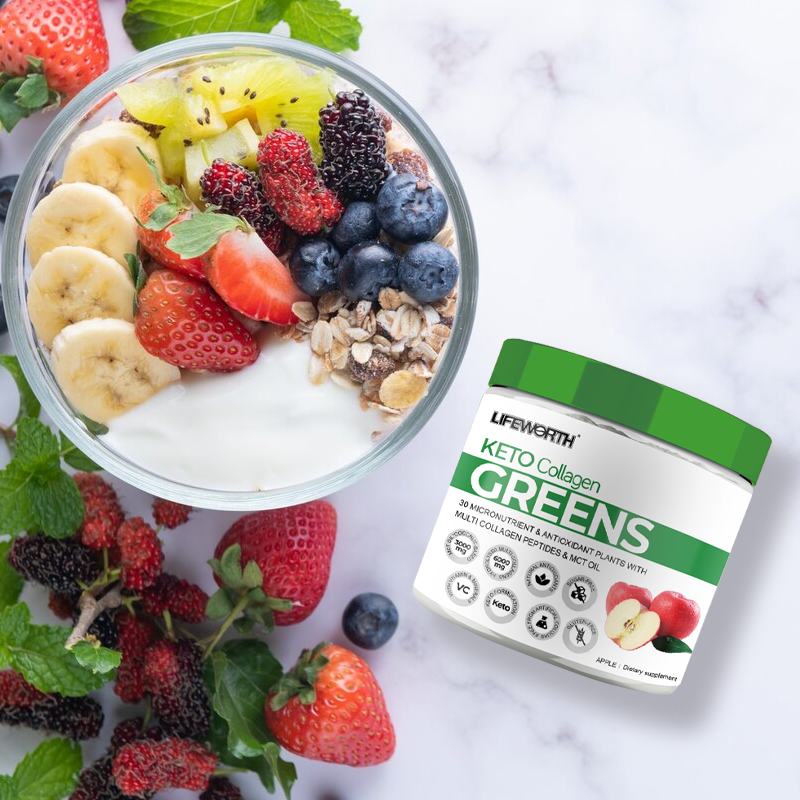Keto Super Greens Collagen Powder Superfood Micronutrient & Anti-oxidant Blend